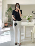 Elon Tweed Puff Peplum Blouse Jacket