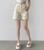 Waterproof Banding Straight Fit Cotton Shorts