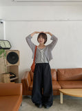 Kyoses Shirring Nylon Banding Wide Pants