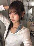 Choa Stripe Halter Sleeveless