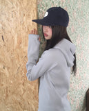 Bre High Neck Waffle Warmer Hooded Long Sleeve T-Shirt