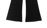 Wooeun Layered Bootcut Button Wrap Skirt Pants