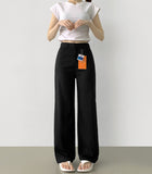 Summer Cooling Linen Cotton Wide Back Banding Pants