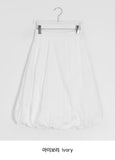 Honoka Pintuck Balloon Banding Midi Skirt