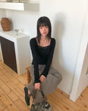 Le Jie Pocket Balloon Fit Cotton Long Pants