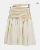 June Stripe Color Banding Tiered Skirt