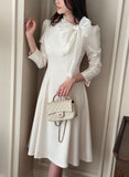 Roselle Tie Color Matching Flare One Piece