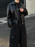Glossy Crop Collar Jacket
