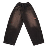 Blended Damage Balloon Denim