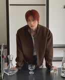 Sven Suede High-Neck Cardigan