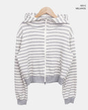 Nean Neko Stripe Two-Way Hood Zip-Up
