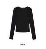 W Basic Round Square Neck Long Sleeve