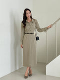 Eberu Shirt Long One Piece (Belt set)