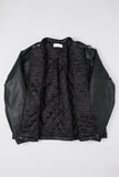 Embossed biker leather jacket