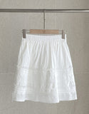 Alou Punching Lace Banding Mini Skirt Pants