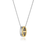 [SET] Noailles Silver (C) Triple Round Earrings + Necklace Set