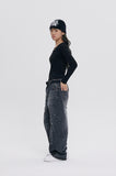 SQUARE NECK RIBBED TOP