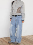 SEAM WASHED WIDE DENIM