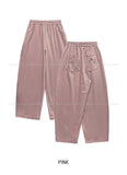 Liik Back Cross Studded Cotton Pants