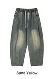 Lepin Washed Banding Denim Pants