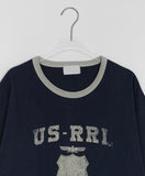 [unisex] Ensert Printed Ringer Over Short Sleeve T-shirt