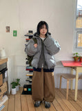 [OOTJ] Cority Heart Rivet Work Wide Cotton Pants