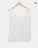 Helti Eyelet Puff Sleeveless