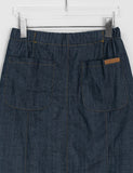 Ronconi Banding Slit Patch Denim Long Skirt