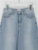 Kuhaka carpender washed light blue wide denim pants