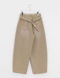 Crane Back Point Wide Washing Denim Pants