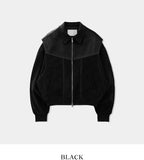 mauve balloon suede jumper