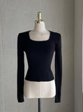 Ereumi Ribbed Square Neck Knit