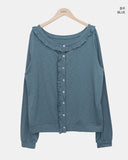Duane Slub Frill Cardigan