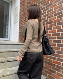 Duran V-neck Layered Bustier Cardigan