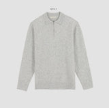 Latz half-zip collar knit