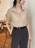 Ethel Cool Linen Roll-up Short Sleeve Shirt