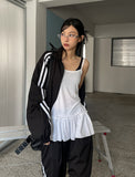 Tudi Diagonal Track Nylon Wind Jumper