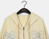 Palmk Overfit Ribbon Patch Hooded Zip-Up