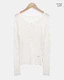 Golen Ribbed Button Slim Fit T-shirt