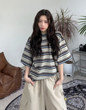 Tosen Pigment Stripe Short Sleeve T-Shirt
