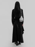 Poe wrap unbalanced long skirt