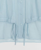 Senbaco Ribbon Layered Sleeveless Blouse