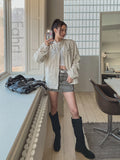 Vintage Fall-Up Cargo Mini Skirt