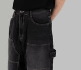 Double patch balloon jeans