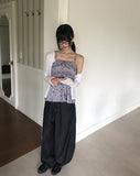 Onni Embroidered Balloon Wide Denim Long Pants