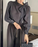 Lobuldi Satin Tie Blouse