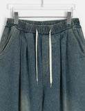 Malka Denim Banding Balloon Wide Pants
