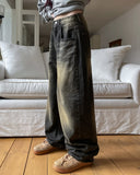 Sandy Double Washed Balloon Denim Pants