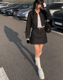 Rank Black Denim Mini Skirt