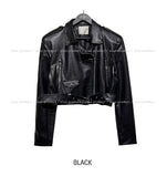 Eyelet Bike Leather Jacket